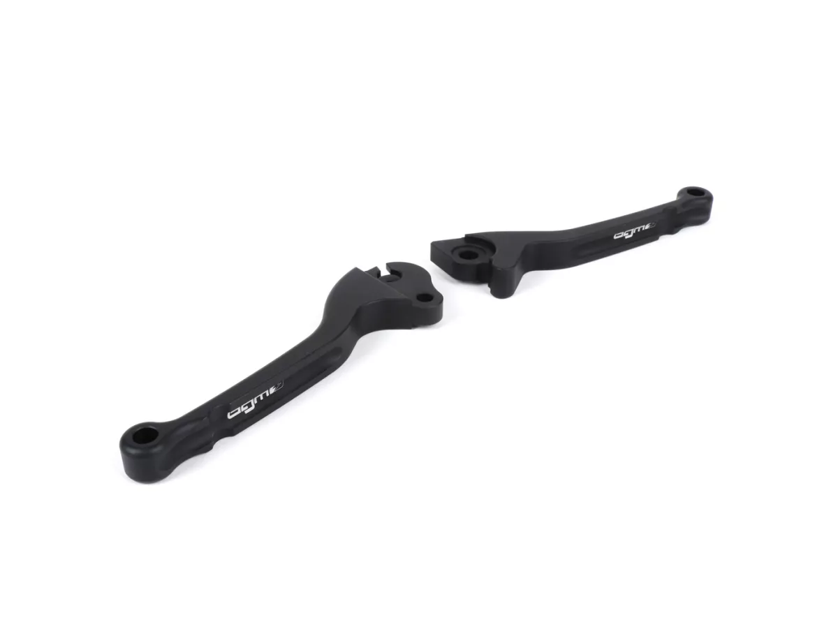 Brake and clutch lever set -BGM PRO CNC- disc brake (GRIMECA)- Vespa PX (1998-2003), LML Star, Stella - matt black - ABE