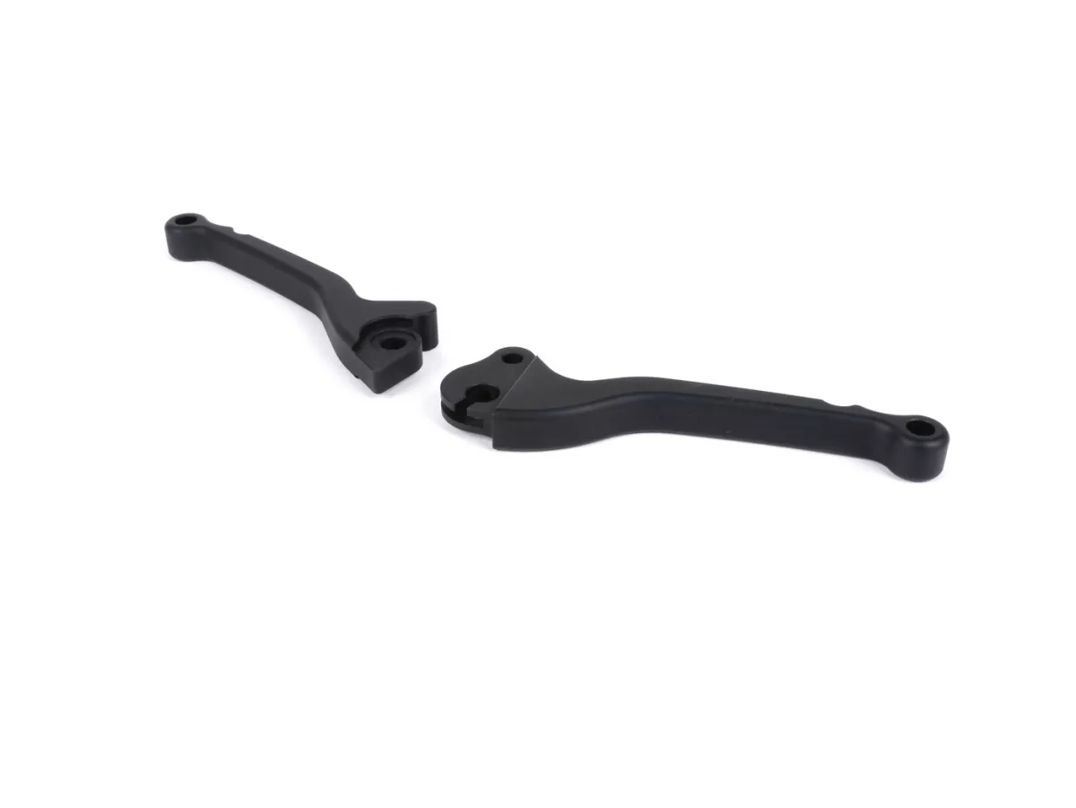 Brake and clutch lever set -BGM PRO CNC- disc brake (GRIMECA)- Vespa PX (1998-2003), LML Star, Stella - matt black - ABE