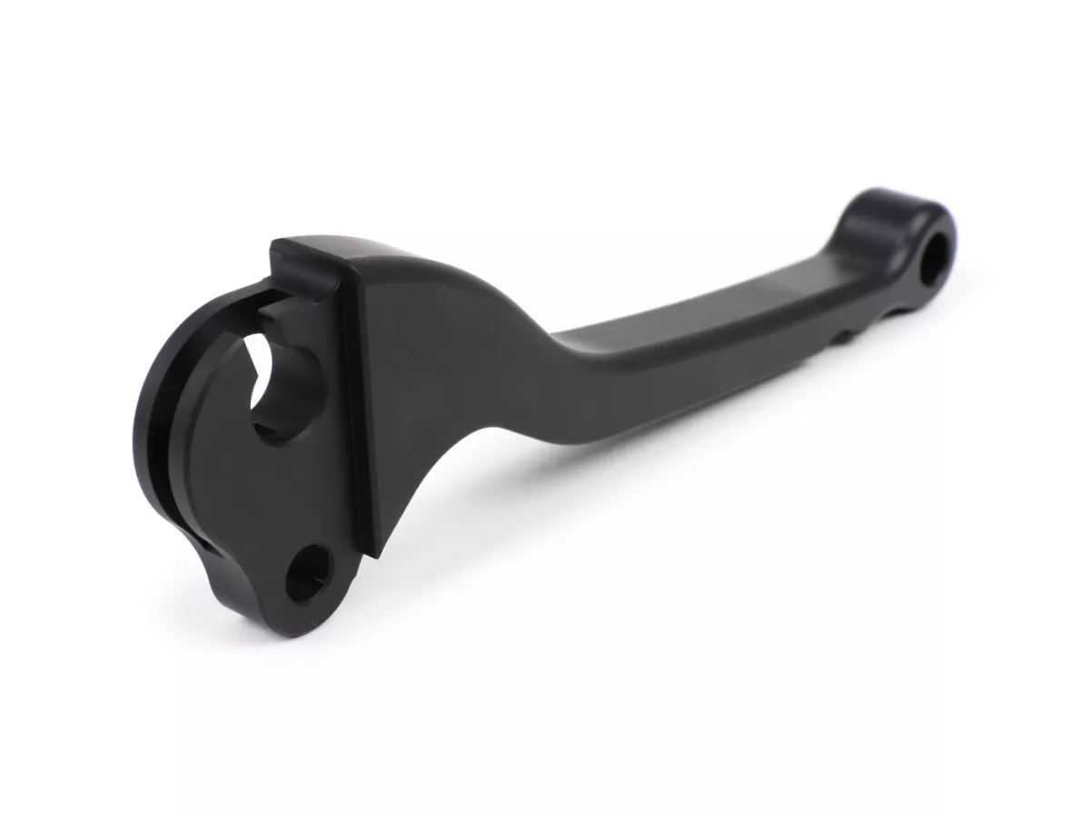 Levier de frein -BGM PRO CNC- frein à tambour - Vespa Largeframe 1957-1998 - PX, T5, Sprint, Rally, GT, GTR, TS, VNA, VNB, VBB, VBA, GS, SS180, Smallframe 1963-1989 V50, 50N, V90, PV125, ET3, PK S, PK XL1 - noir mat- ABE