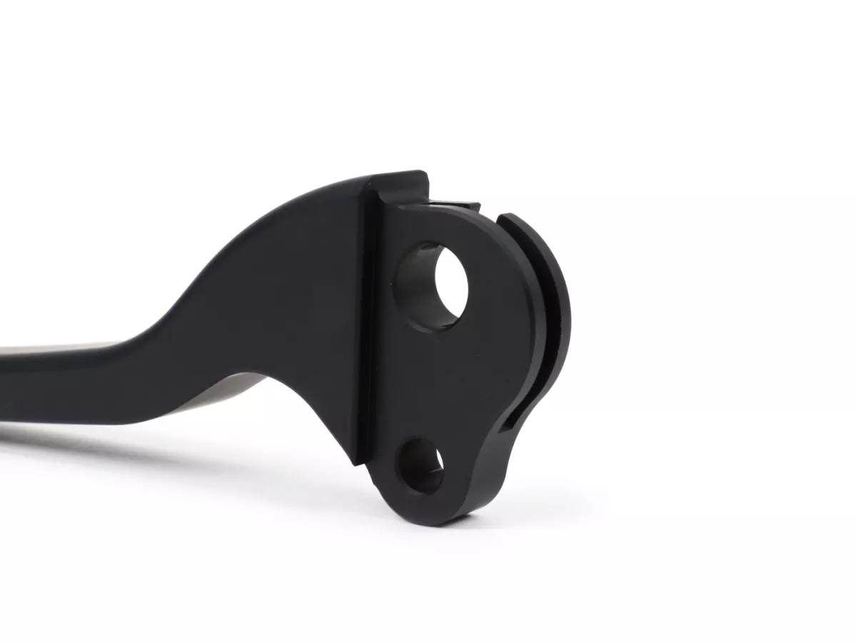 Levier de frein -BGM PRO CNC- frein à tambour - Vespa Largeframe 1957-1998 - PX, T5, Sprint, Rally, GT, GTR, TS, VNA, VNB, VBB, VBA, GS, SS180, Smallframe 1963-1989 V50, 50N, V90, PV125, ET3, PK S, PK XL1 - noir mat- ABE