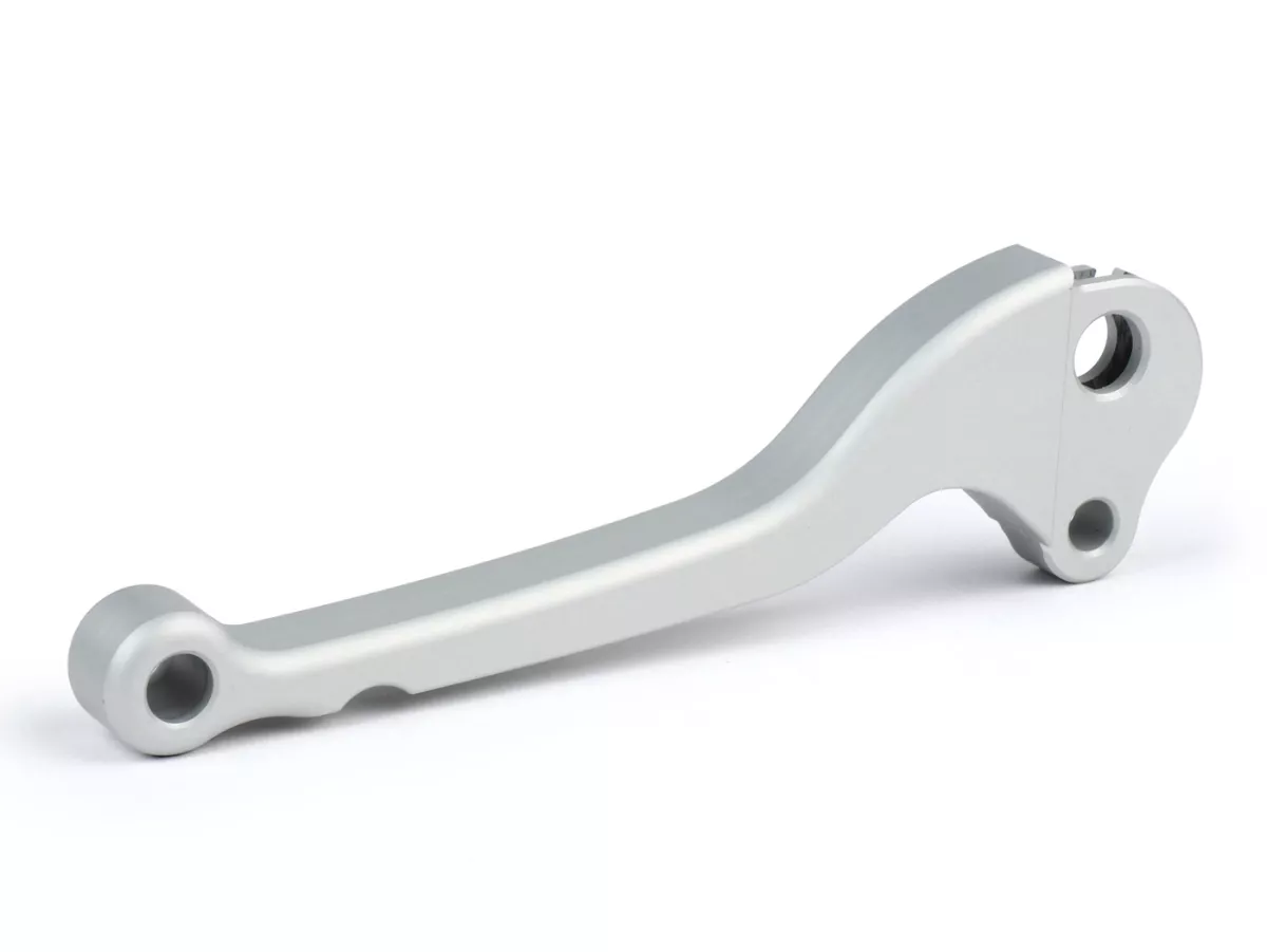 Levier de frein -BGM PRO CNC- frein à tambour - Vespa Largeframe 1957-1998 - PX, T5, Sprint, Rally, GT, GTR, TS, VNA, VNB, VBB, VBA, GS, SS180, Smallframe 1963-1989 V50, 50N, V90, PV125, ET3, PK S, PK XL1 - argenté mat - ABE