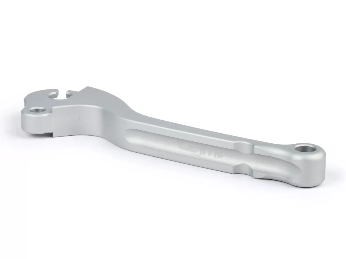 Levier de frein -BGM PRO CNC- frein à tambour - Vespa Largeframe 1957-1998 - PX, T5, Sprint, Rally, GT, GTR, TS, VNA, VNB, VBB, VBA, GS, SS180, Smallframe 1963-1989 V50, 50N, V90, PV125, ET3, PK S, PK XL1 - argenté mat - ABE