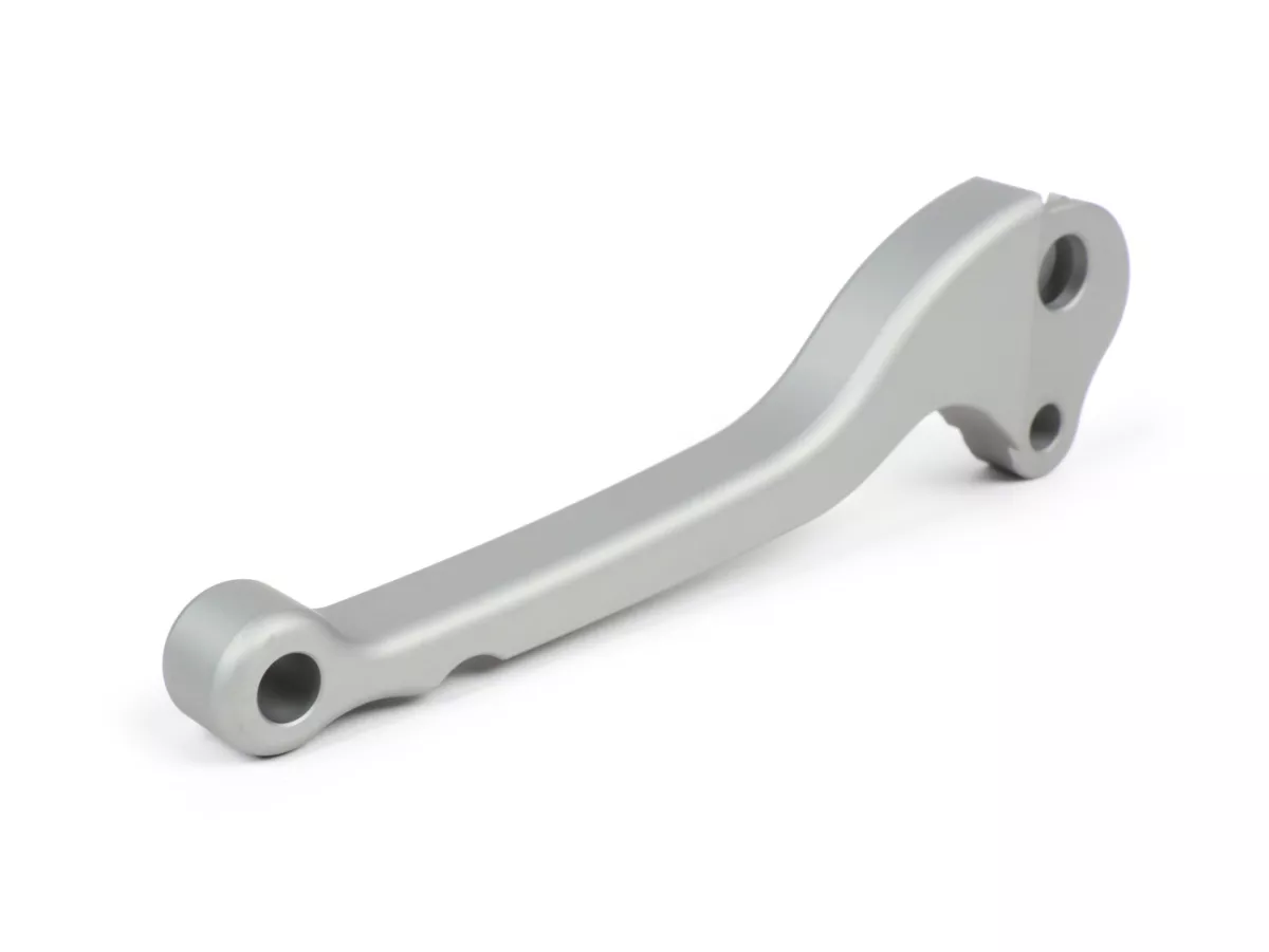 Levier de frein -BGM PRO CNC- frein à tambour - Vespa Largeframe 1957-1998 - PX, T5, Sprint, Rally, GT, GTR, TS, VNA, VNB, VBB, VBA, GS, SS180, Smallframe 1963-1989 V50, 50N, V90, PV125, ET3, PK S, PK XL1 - gris acier - ABE