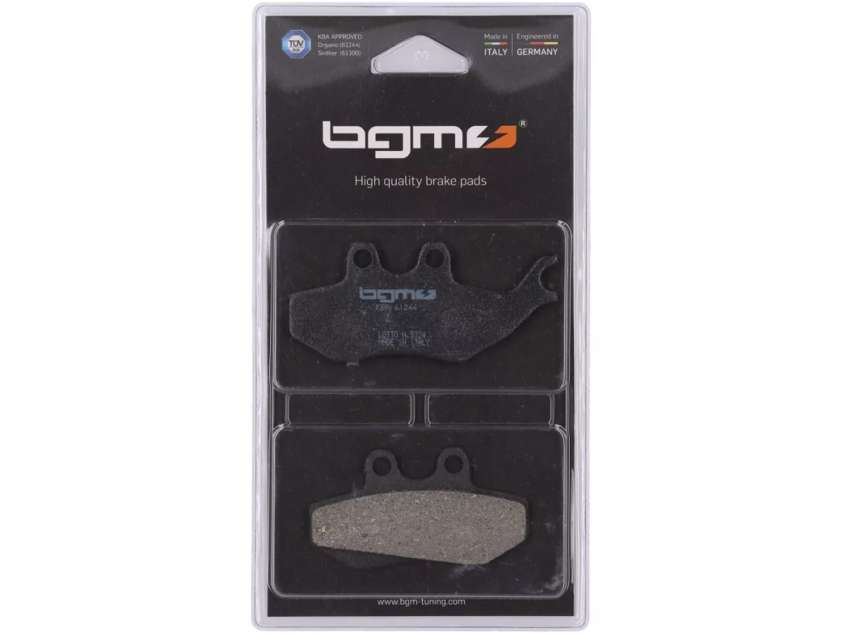 Bantalan rem -BGM 76.8x41.8/94.5x42mm- Gilera Runner 125-200 FX/FXR/VX/VXR dengan kaliper rem Grimeca (pin 9mm), APRILIA MX Supermotard 50cc 2002 (v), Pegaso 650cc 1994-1997 (v), RS Replika 50cc 1999 (v), RX 125cc 1995 (v), RX C, CD 125c