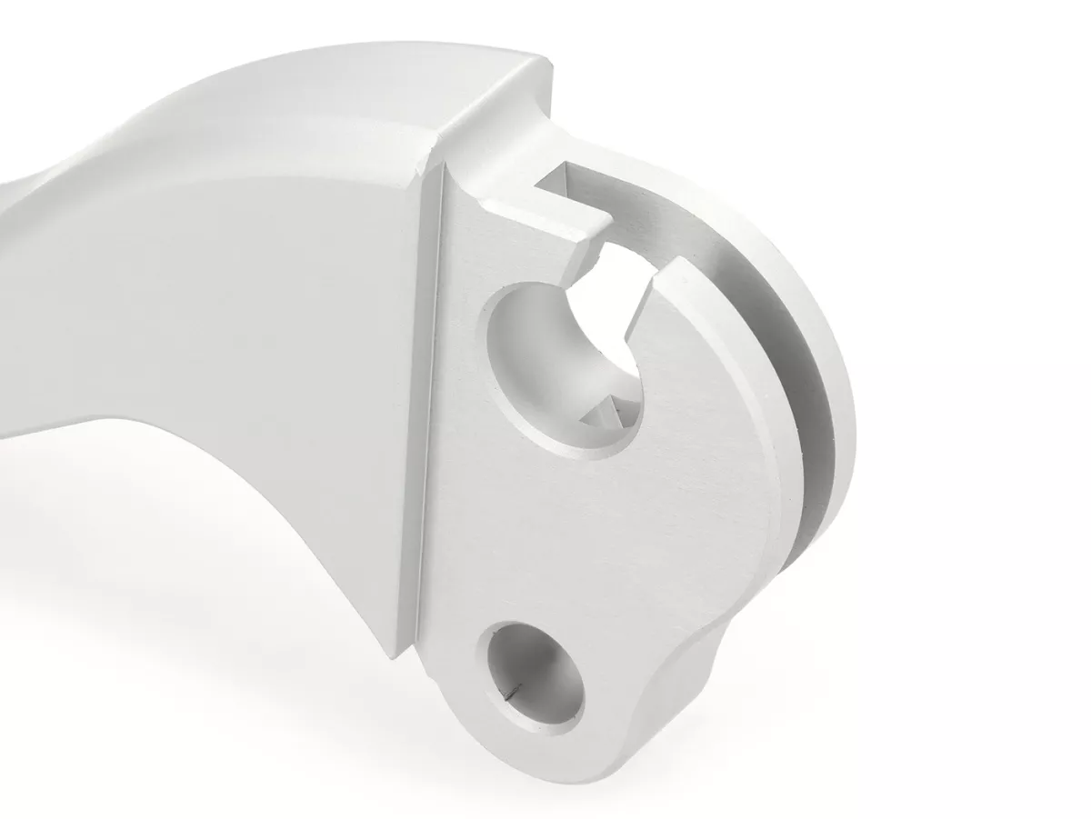 Clutch lever -BGM PRO CNC- bowden cable- Vespa Largeframe 1957-1998 - PX, T5, Sprint, Rally, GT, GTR, TS, VNA, VNB, VBB, VBA, GS, SS180, Smallframe 1963-1989 V50, 50N, V90, PV125, ET3, PK S, PK XL1 - silver matt