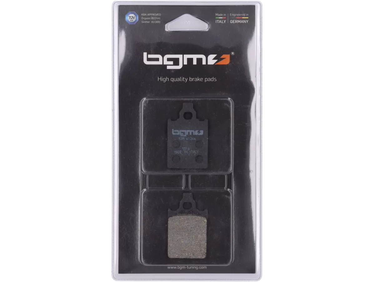 Brake pads -BGM 31,8x51.2mm- Grimeca - Vespa PX Disc (1998-2010), LML Star, Stella, Grimeca Classic/NT, SKR125, SKR150 1993-1997 (f), Quartz 50cc 1992 (f), ITALJET Formula AC 50cc 1995 (f), Quartz 50cc 1992 (f), Skipper 125cc 1993-1997 (f), Skipper 150cc