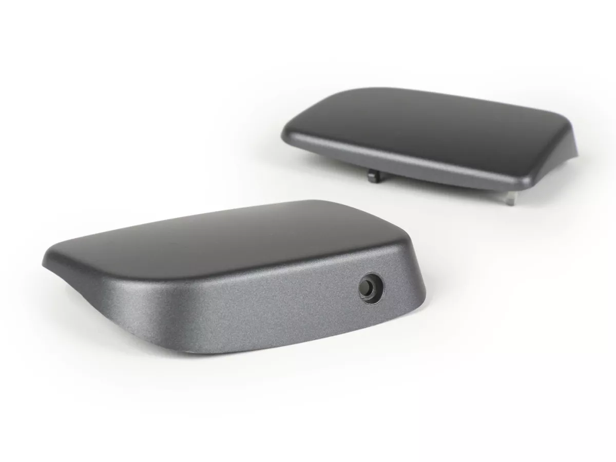 Pair of covers for brake master cylinder -BGM PRO, without mirror holes- Vespa GTL125/200 (ZAPM311, ZAPM312), GTS125 (ZAPM313), GTS250 (ZAPM451), GTS300 (ZAPM452), GTS i.e. Super125 (ZAPM453), GTS i.e. Super300 (ZAPM452) - grey matt (707/C)