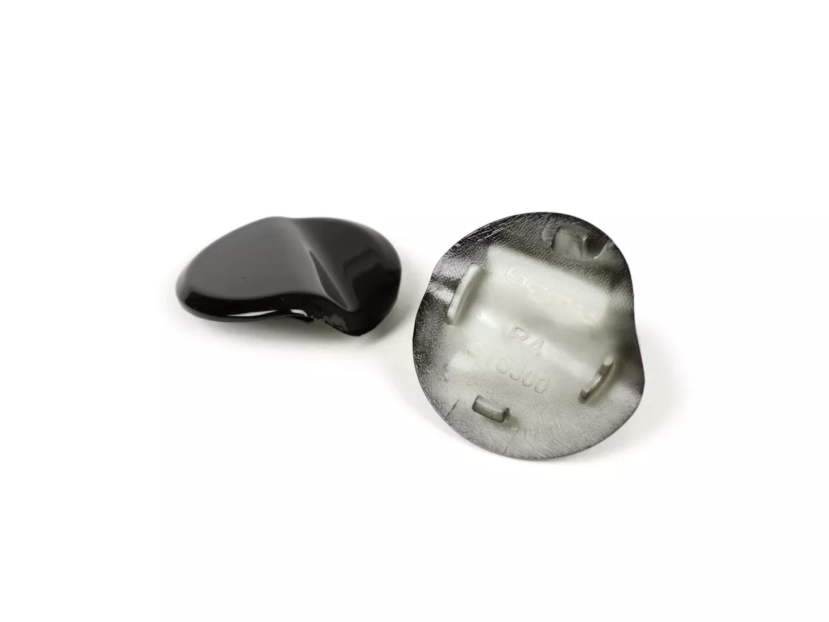 Pair of covers for mirror hole -BGM PRO- Vespa GTS 125-300 (ZAPMA3100, ZAPMA3200, ZAPMA3300) GTS HPE, Supertech (ZAPMA3600) - black (094)