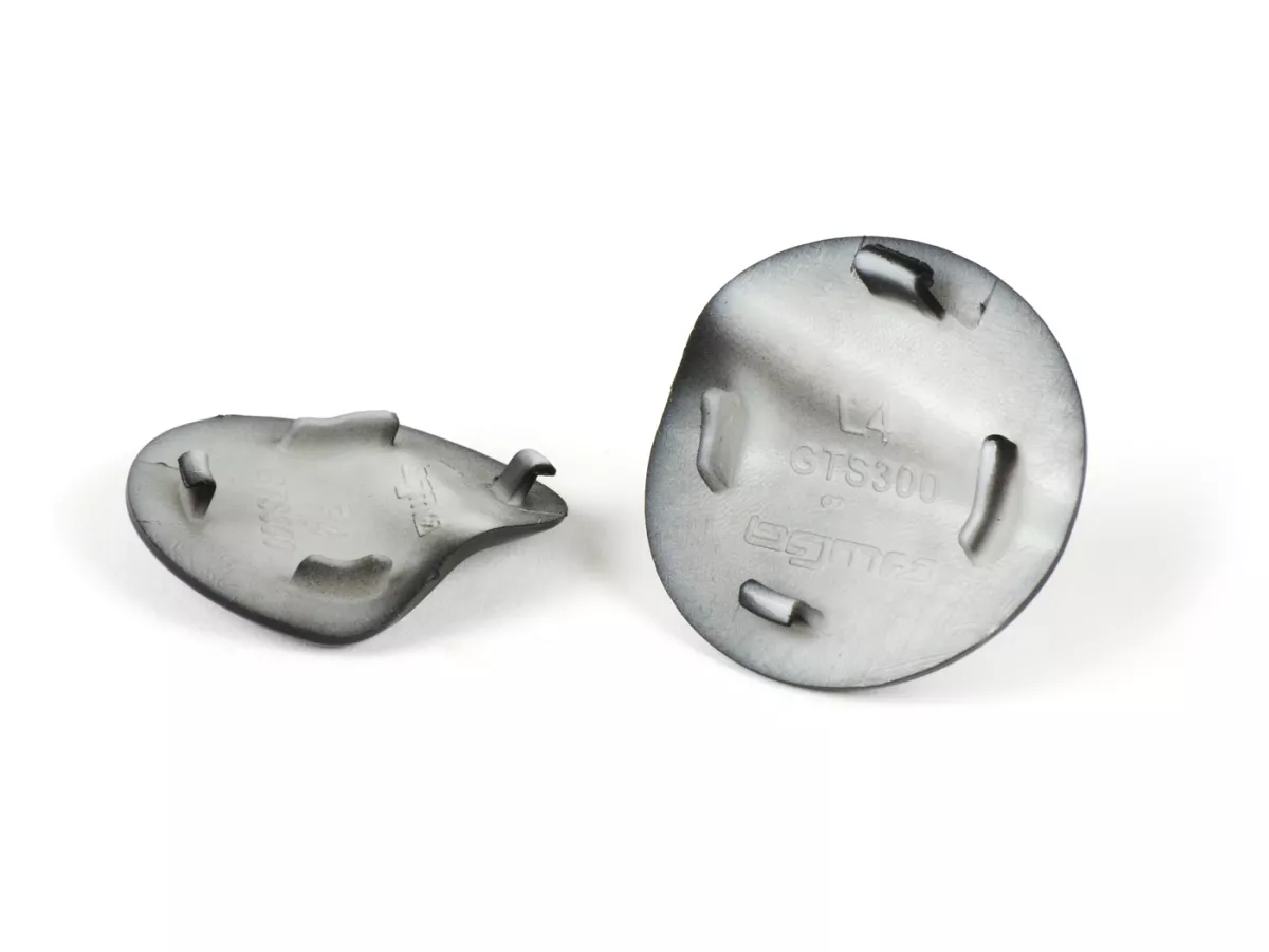Pair of covers for mirror hole -BGM PRO- Vespa GTS 125-300 (ZAPMA3100, ZAPMA3200, ZAPMA3300) GTS HPE, Supertech (ZAPMA3600) - matt black (099/c)