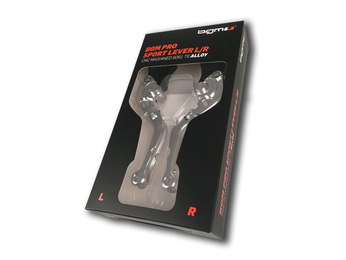 Remhendelset -BGM PRO Sport, verstelbaar + opklapbaar- Vespa GT, GTL, GTS 125-300 - Zilver