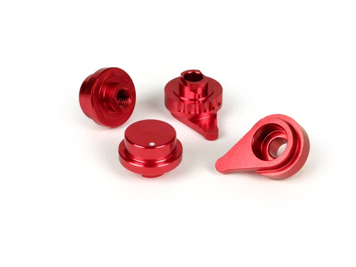 Juego de palanca de ajuste para juego de palanca de freno -BGM PRO Sport, ajustable + plegable- Vespa GT, GTL, GTS 125-300 (sistema de freno Hengtong) - anodizado rojo