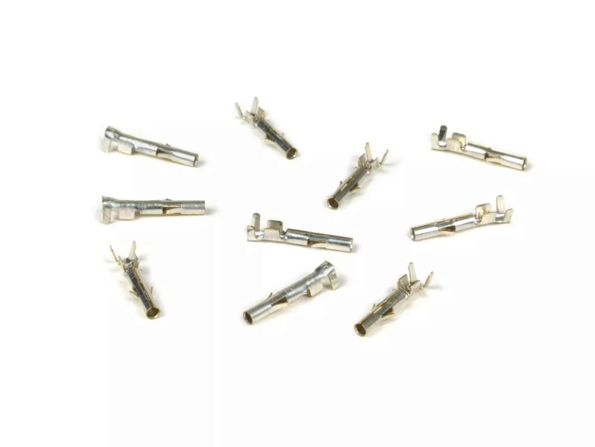 Kabelschoen voor ronde stekker ontstekingsbasisplaat/kabelboom -L=20 mm, Ø=2.1 mm- Vespa PK, PX Lusso, Cosa, T5 125cc - 10st - vrouwelijk