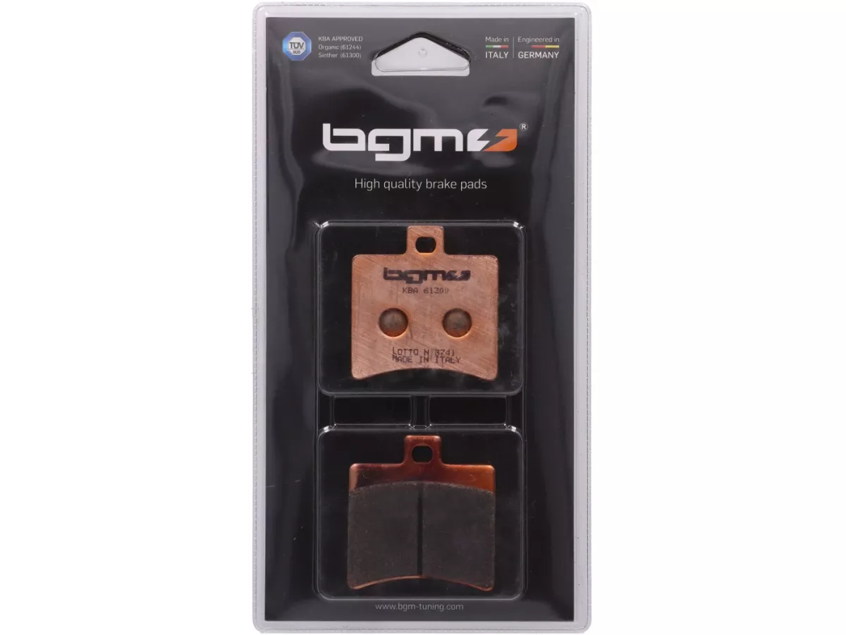 Bromsbelägg -BGM PRO Sintersport 50.9x53.5mm- APRILIA SR 50cc 2000 (h), Atlantic (Arrecife) 125cc 2003 (h), Scarabeo 125cc 1998 (h), Scarabeo 150cc 1998 (h), Atlantic (Arrecife) 200cc 2003 (h), Scarabeo 200cc 2001 (h), Leonardo 250cc 1999 (h), Atla