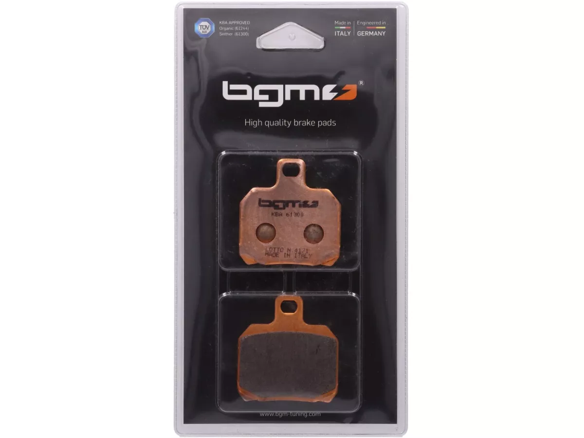 Brake pads -BGM PRO Sintersport 50.8x53.9mm- BENELLI 666 125cc 1998 (r), CPI X-Large 125cc 2003 (f/r), X-Large 150cc 2003 (f/r), X-Large 250cc 2003 (f/r), DERBI GP 1 125cc 2006 (f/r), GP 1 250cc 2006 (f/r), GP 1 50cc 2005 (f), GILERA Nexus 500cc 2003 (r),