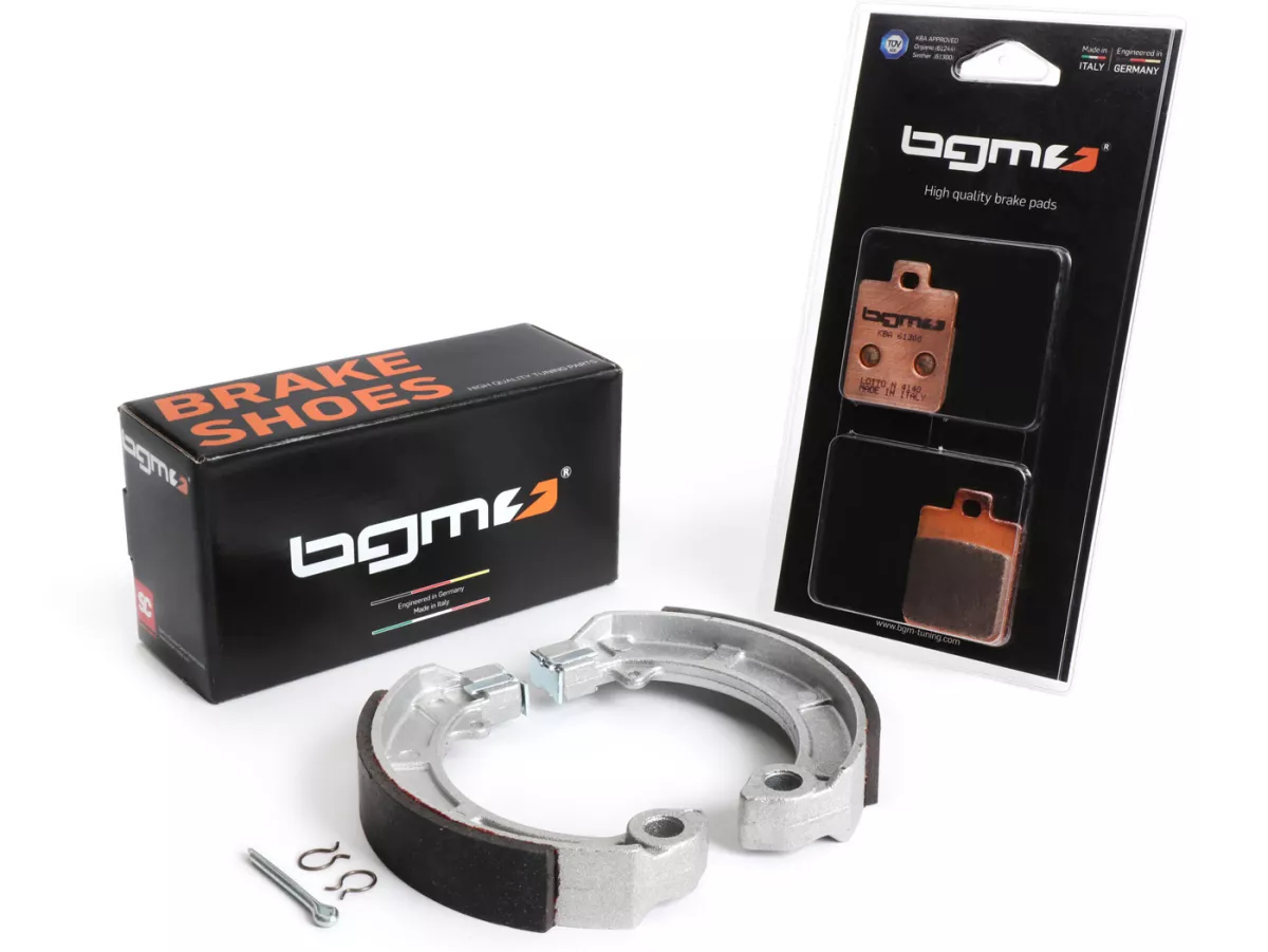 Brake pads set -BGM PRO Sintersport- Vespa PX (2011-2017, front disc brake 'Heng Tong' + rear drum brake) - Vespa PX125/150 (ZAPM741, ZAPM742)