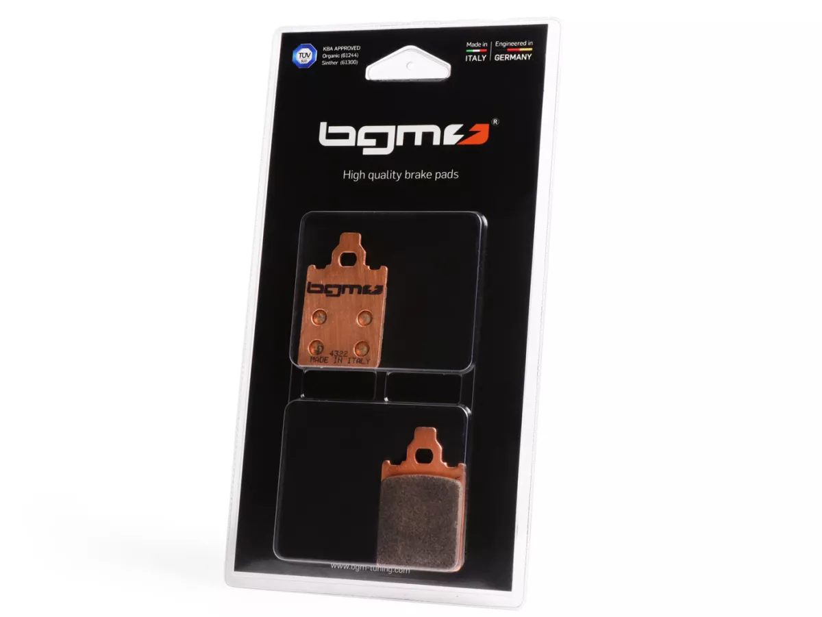 Brake pads -BGM PRO Sintersport 31.8x51.2mm- Grimeca - Vespa PX Disc (1998-2010), LML Star, Stella, Grimeca Classic/NT, SKR125, SKR150 1993-1997 (f), Quartz 50cc 1992 (f),, ITALJET Formula AC 50cc 1995, Quartz 50cc 1992 (f), Skipper 125cc 1993-1997 (f), S