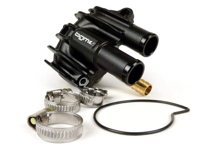 Couvercle pompe à eau -BGM PRO Faster Flow- Vespa GT, GTS, GTL, GTV 125-300, GTS300 HPE - noir anodisé