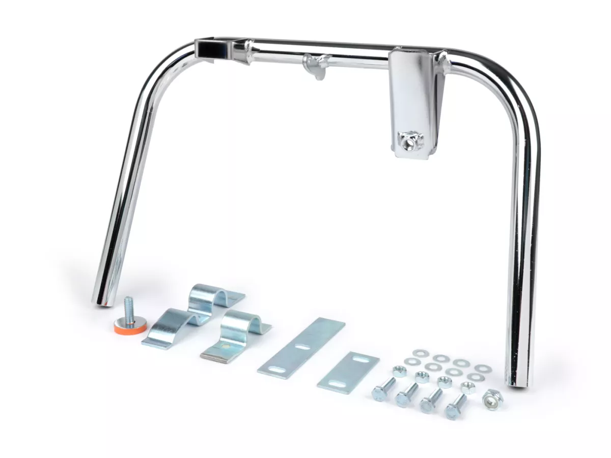 Dudukan tengah -BGM PRO Soft Stop V2 System Ø=20mm- Vespa Smallframe (10) (1972-) V50, V90, PV125, ET3 - Chrome
