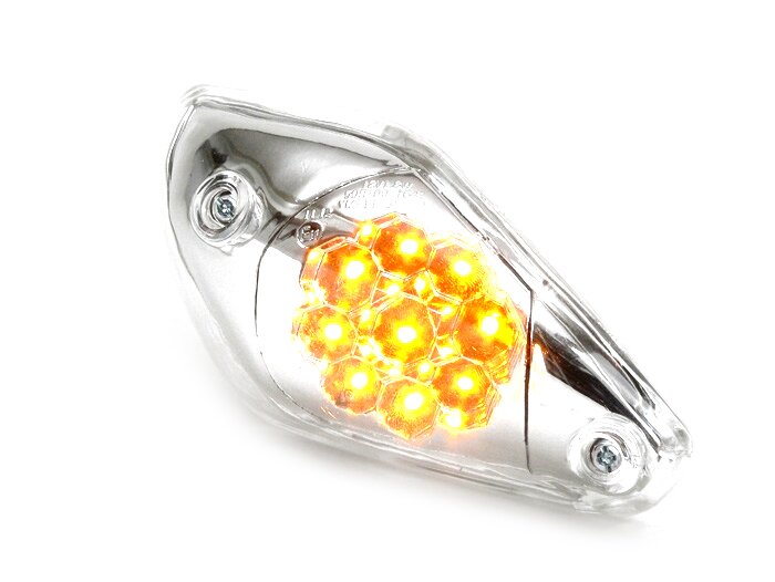 Set di indicatori di direzione anteriori -BGM ORIGINAL set di 2 LED- Yamaha Aerox (YQ50/L, 2 tempi), MBK Nitro (YQ50/L, 2 tempi) - Arancione
