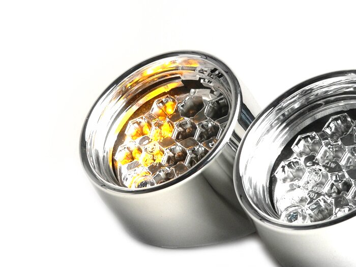 Lampu belakang -BGM ORIGINAL LED kaca bening dengan fungsi indikator - Aprilia SR (dari tahun 1998) - krom