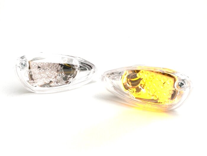Pair of indicators -BGM ORIGINAL, LED- Gilera Runner (-2005) - amber