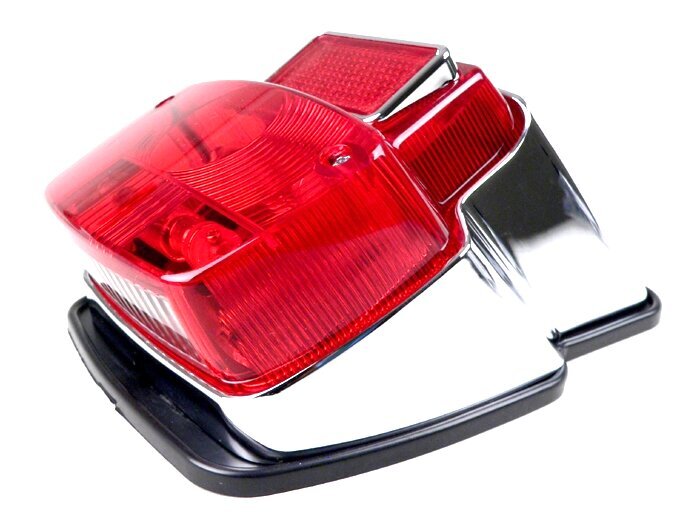 Tail light -BGM ORIGINAL Vespa vintage- metal, small - chrome