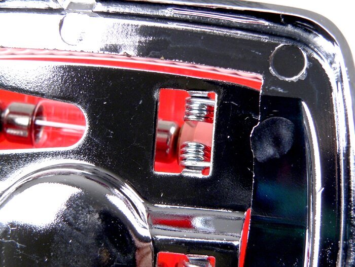 Tail light -BGM ORIGINAL Vespa vintage- metal, small - chrome