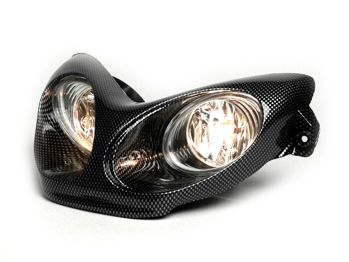Faro -BGM Next Generation- MBK Nitro (YQ50/L, 2 tempi), Yamaha Aerox (YQ50/L, 2 tempi) - Stile carbonio