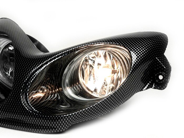 Faro -BGM Next Generation- MBK Nitro (YQ50/L, 2 tempi), Yamaha Aerox (YQ50/L, 2 tempi) - Stile carbonio