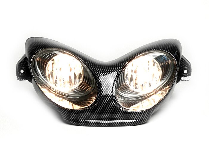 Faro -BGM Next Generation- MBK Nitro (YQ50/L, 2 tempi), Yamaha Aerox (YQ50/L, 2 tempi) - Stile carbonio