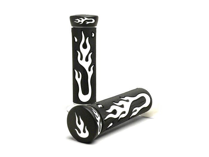 Pair of grips -FLAME- black/white