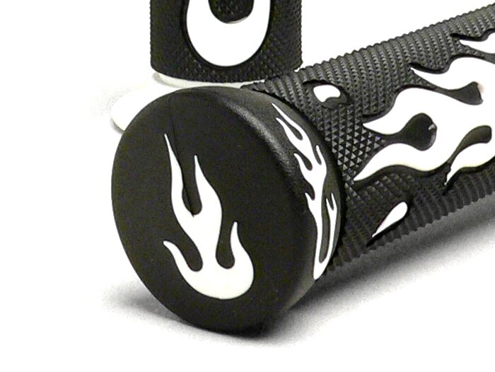 Pair of grips -FLAME- black/white