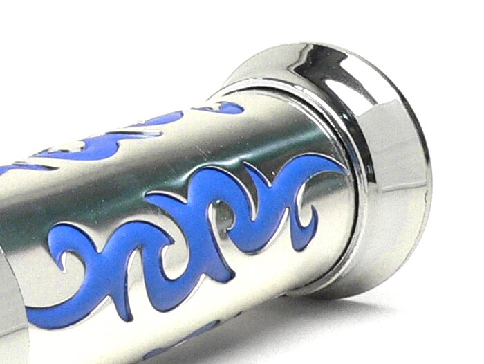 Pair of grips -TRIBAL- Ø=22/24mm - blue