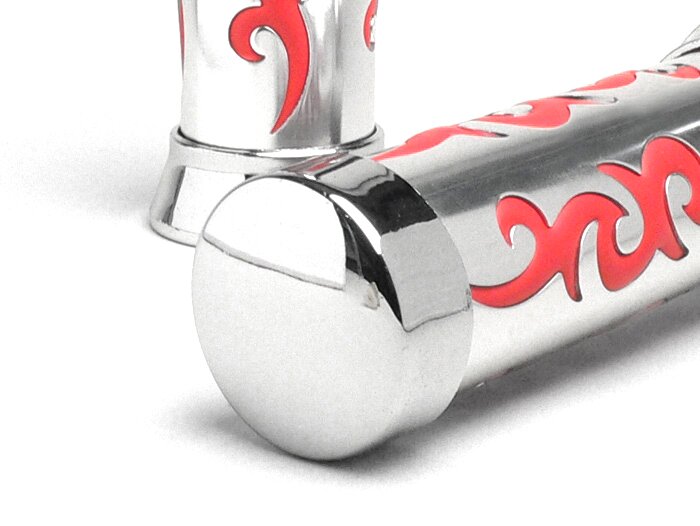 Pair of grips -TRIBAL- Ø=22/24mm - red