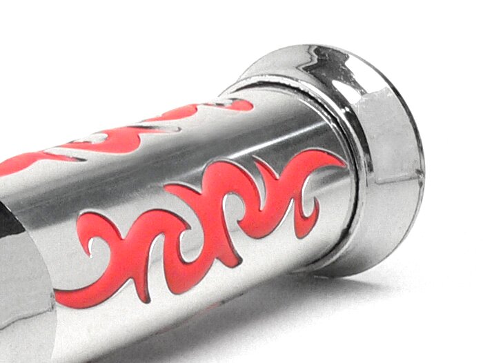 Pair of grips -TRIBAL- Ø=22/24mm - red
