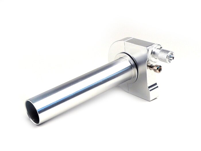 Quick action throttle grip -OEM QUALITY CNC- silver