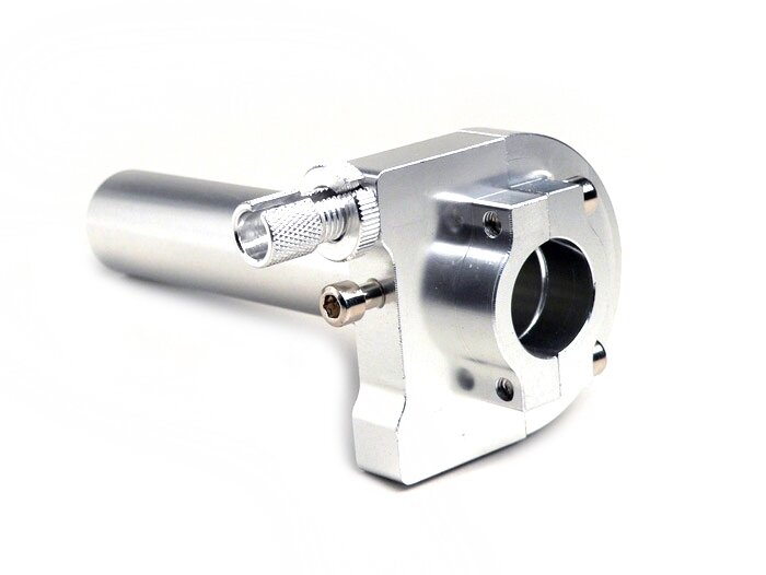 Quick action throttle grip -OEM QUALITY CNC- silver
