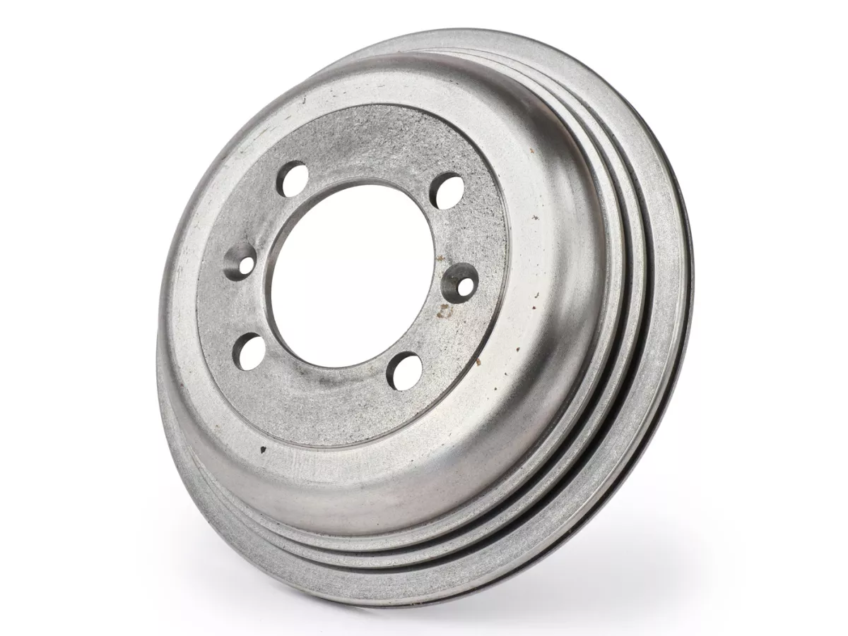 Tamburo freno posteriore 8 pollici -BGM PRO ghisa grigia- Vespa Wideframe V1-15, V30-33, VU, VM, VN, VL, VB, VBA, VBB, VNA, VNB, ACMA, Hoffmann