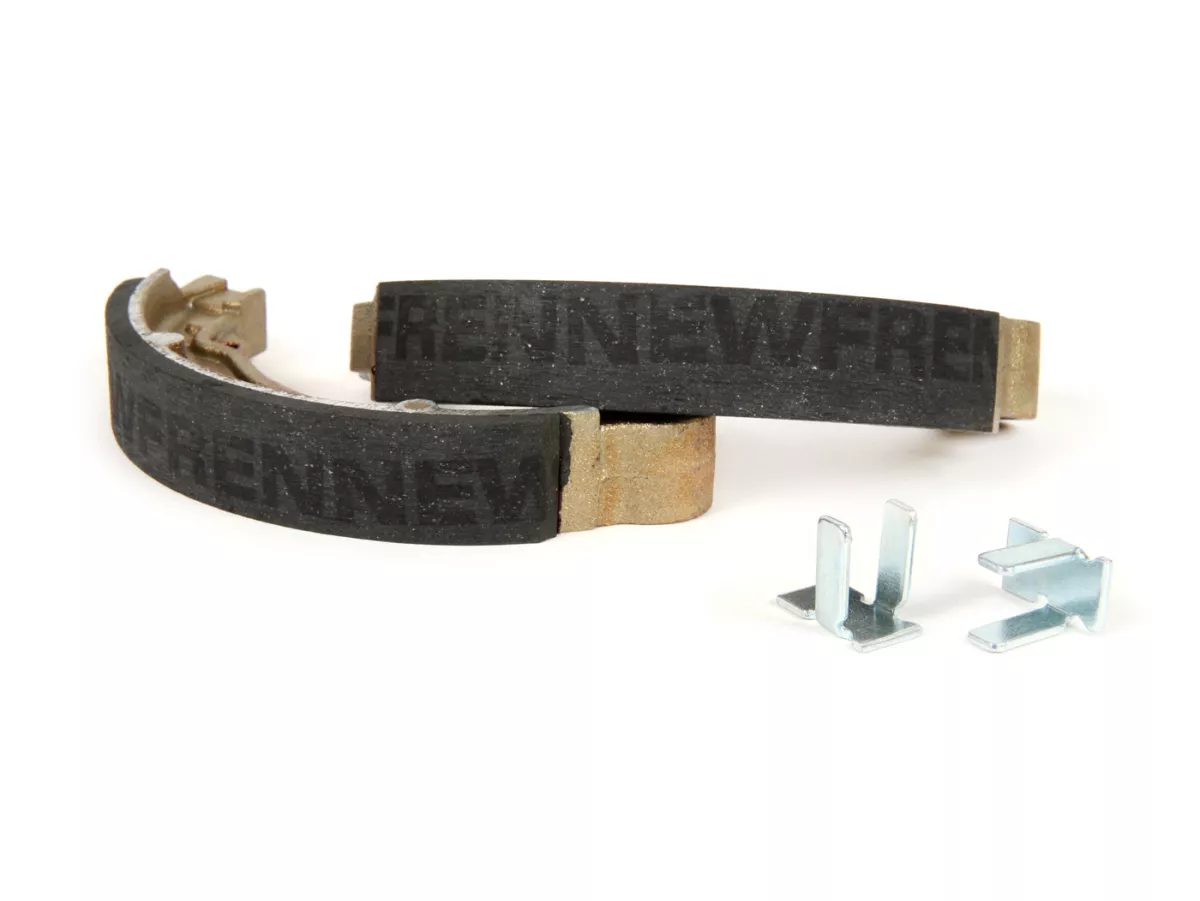 Brake shoes -BGM PRO Ø=127x20 mm for brake drum BGM5310- Vespa 8 rear, 2 anchor pins, Vespa VNB4T-VNB6T (r), VBB2T (r) - also used for conversion from 10 to 8