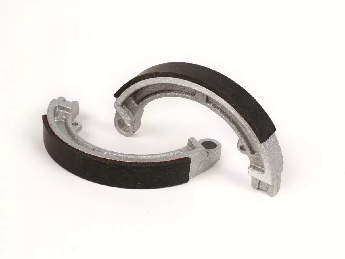 Ganasce freno -BGM PRO Ø=125x17mm- 8 pollici + 9 pollici + 10 pollici anteriore, 1 montaggio, Vespa Smallframe V50, V90, SS50, SS90, PV125, ET3, Wideframe V1T a V15T, V30T-V33T, VM, VN, VL, VB, VNA, VNB, VBA, VBB, Super