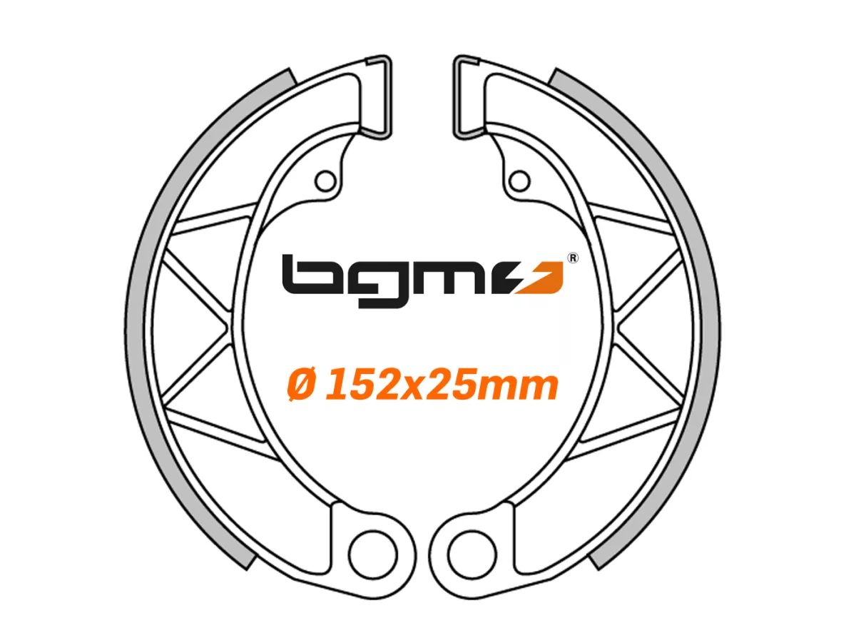 Zapatas de freno -BGM PRO Ø=152x25mm- LAMBRETTA LI, LIS, SX, TV