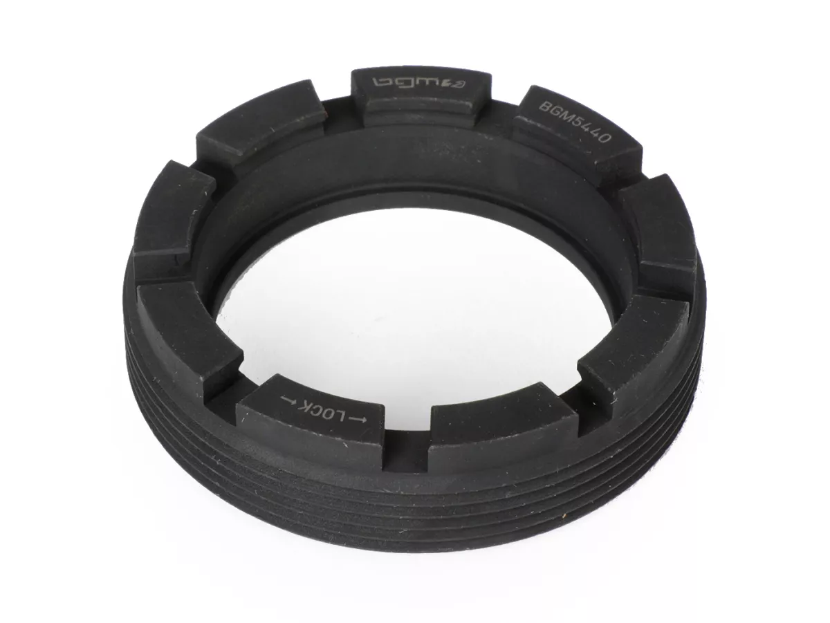 Securing castle nut for rear stroke bearing- BGM Original -VESPA Øinner=40mm, Øouter=54mm, slots=9- Vespa GS160 (VSB1T,VSB2T), SS180 (VSC1T)