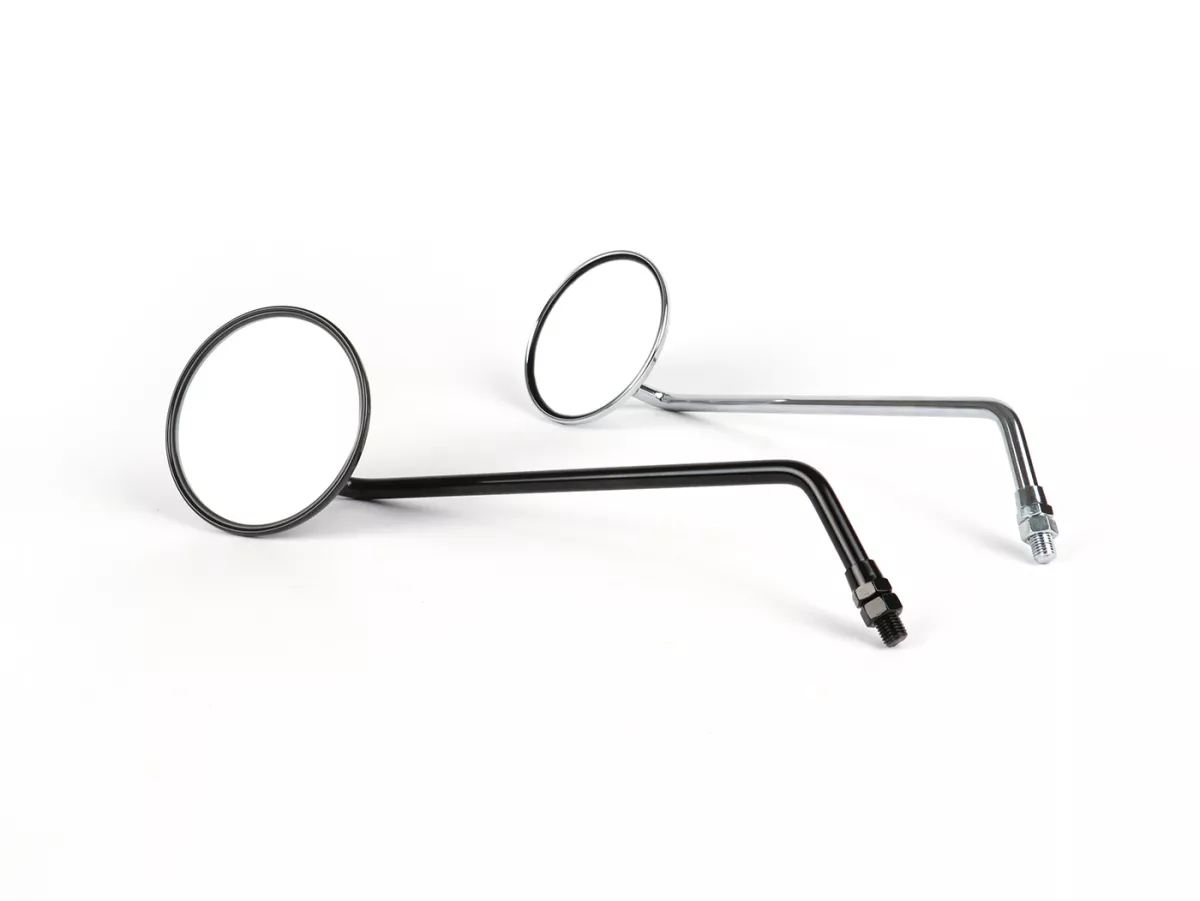 Spiegel -BGM PRO, Ø=105mm- Vespa V50, 50N, PV125, ET3, Rally, Sprint, PX, Super, TS125, GT125, GTR125, GL150, SS180 - zwart, links