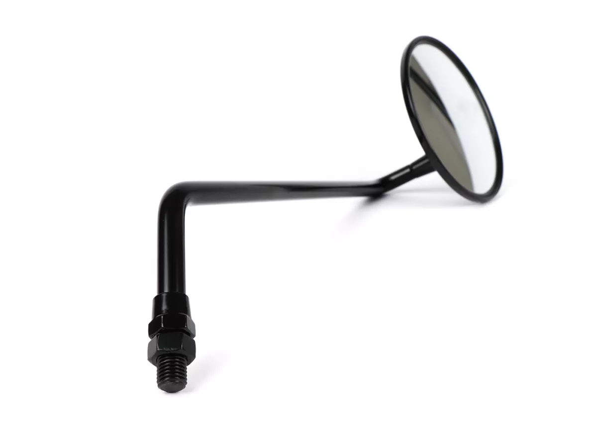 Specchio -BGM PRO, Ø=105mm- Vespa V50, 50N, PV125, ET3, Rally, Sprint, PX, Super, TS125, GT125, GTR125, GL150, SS180 - nero, destro