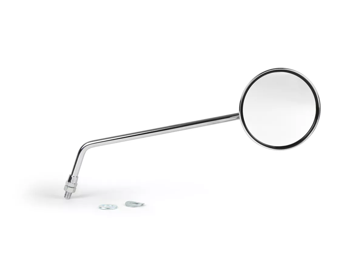 Rétroviseurs -BGM PRO, Ø=105mm- Vespa V50, 50N, PV125, ET3, Rally, Sprint, PX, Super, TS125, GT125, GTR125, GL150, SS180 - chromé, droit