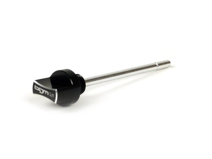 Tapón de llenado de aceite con varilla -BGM PRO, aceite de transmisión- Piaggio Leader/Quasar/HPE - Vespa ET4, LX, LXV, S, GT, GTS, GTV, GTL 125-310cc - anodizado negro