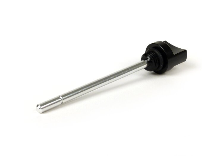Tapón de llenado de aceite con varilla -BGM PRO, aceite de transmisión- Piaggio Leader/Quasar/HPE - Vespa ET4, LX, LXV, S, GT, GTS, GTV, GTL 125-310cc - anodizado negro