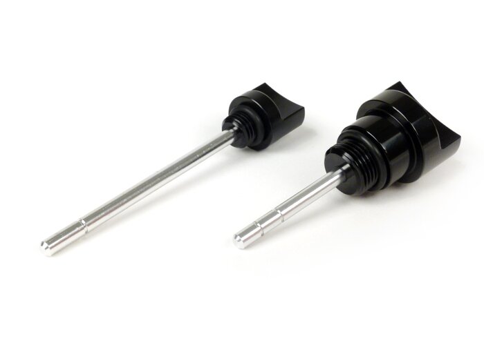 Kit vis de remplissage d'huile avec jauge -BGM PRO, huile moteur + huile de transmission- Piaggio Leader/Quasar - Vespa ET4, LX, LXV, S, GT, GTS, GTV, GTL 125-300cc - noir anodisé