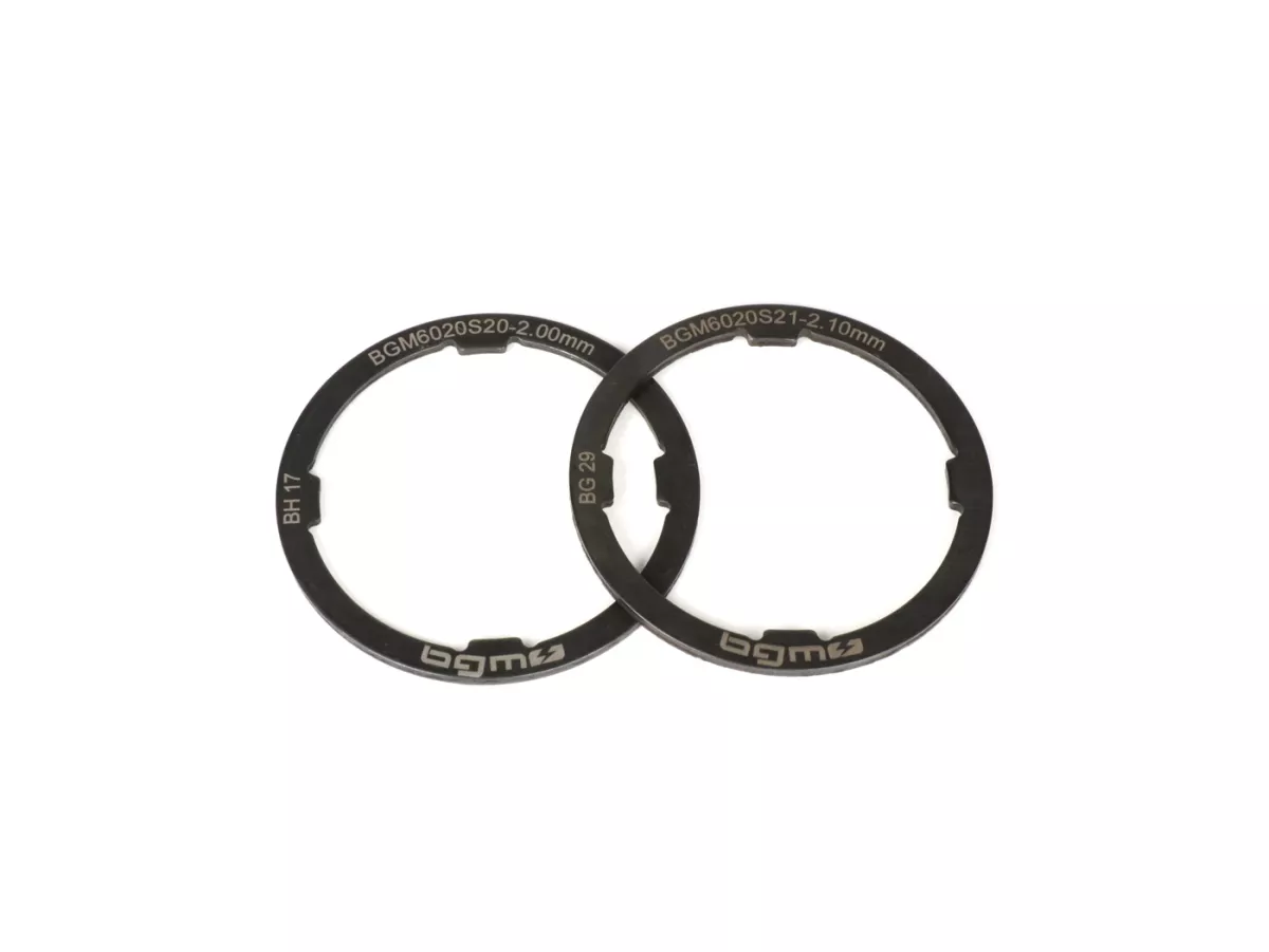 Axelringssats -BGM ORIGINAL- Vespa Largeframe VNA, VNB, VBA, VBB, GL, Sprint, GT, GTR, TS, Rally, PX gammal (-1984) - 2,00-2,50mm (+0,0 /- 0,04mm) - 6 st.