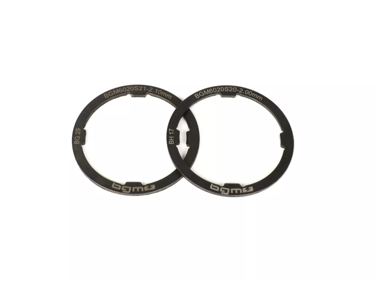 Axelringssats -BGM ORIGINAL- Vespa Largeframe VNA, VNB, VBA, VBB, GL, Sprint, GT, GTR, TS, Rally, PX gammal (-1984) - 2,00-2,50mm (+0,0 /- 0,04mm) - 6 st.